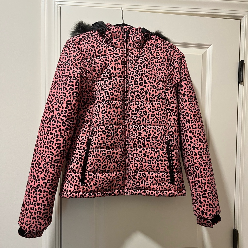 Protest Pink Leopard Ski Jacket - M